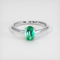 0.74 Ct. Emerald Ring, Platinum 950 1