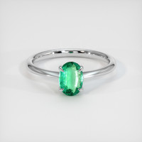 0.58 Ct. Emerald Ring, Platinum 950 1