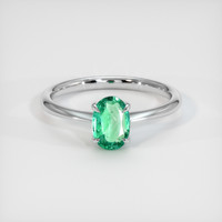 0.62 Ct. Emerald Ring, Platinum 950 1