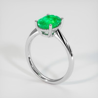 1.91 Ct. Emerald Ring, Platinum 950 2