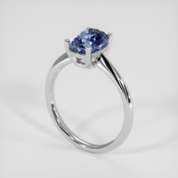 2.28 Ct. Bi Color Tanzanite Ring, Platinum 950 2