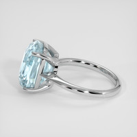 7.08 Ct. Blue Aquamarine Ring, Platinum 950 4