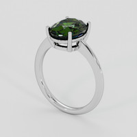 4.44 Ct. Green Zircon Ring, Platinum 950 2