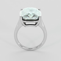 10.50 Ct. Bluish Green Aquamarine Ring, Platinum 950 3