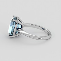 5.99 Ct. Blue Aquamarine Ring, Platinum 950 4