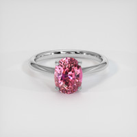 1.92 Ct. Pink Sapphire Ring, Platinum 950 1