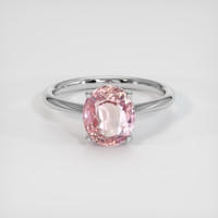 3.37 Ct. Padparadscha Sapphire Ring, Platinum 950 1