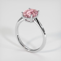 3.37 Ct. Padparadscha Sapphire Ring, Platinum 950 2