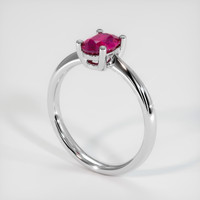 0.97 Ct. Ruby Ring, Platinum 950 2