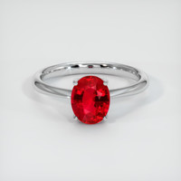 1.29 Ct. Ruby Ring, Platinum 950 1