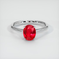 1.34 Ct. Ruby Ring, Platinum 950 1