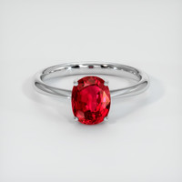 1.44 Ct. Ruby Ring, Platinum 950 1