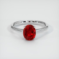1.42 Ct. Ruby Ring, Platinum 950 1