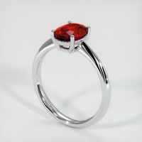 1.42 Ct. Ruby Ring, Platinum 950 2