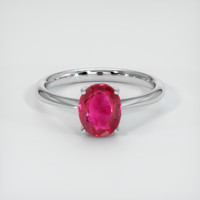 1.31 Ct. Ruby Ring, Platinum 950 1