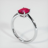 1.31 Ct. Ruby Ring, Platinum 950 2