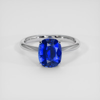 3.04 Ct. Blue Sapphire Ring, Platinum 950 1