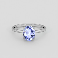 1.89 Ct. Blue Sapphire Ring, Platinum 950 1