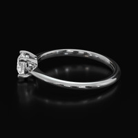 0.90 Ct. White Sapphire Ring, Platinum 950 4