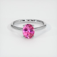 2.09 Ct. Pinkish Purple Sapphire Ring, Platinum 950 1