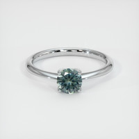 0.65 Ct. Bluish Green Sapphire Ring, Platinum 950 1