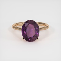 3.64 Ct. Purple Sapphire Ring, 14K Rose Gold 1