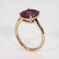 3.64 Ct. Purple Sapphire Ring, 14K Rose Gold 2