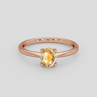 1.02 Ct. Bi Color / Parti Sapphire Ring, 14K Rose Gold 1