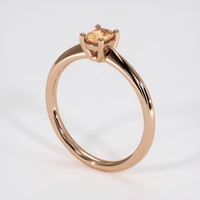 0.39 Ct. Padparadscha Sapphire Ring, 14K Rose Gold 2