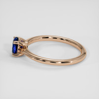 0.70 Ct. Blue Sapphire Ring, 14K Rose Gold 4