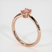 0.57 Ct. Sapphire Ring, 18K Rose Gold 2