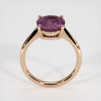 3.64 Ct. Purple Sapphire Ring, 18K Rose Gold 3