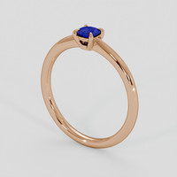 0.35 Ct. Blue Sapphire Ring, 18K Rose Gold 2