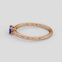 0.35 Ct. Blue Sapphire Ring, 18K Rose Gold 4