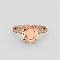 3.00 Ct. Padparadscha Sapphire Ring, 18K Rose Gold 1