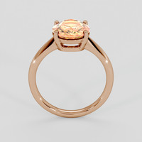 3.00 Ct. Padparadscha Sapphire Ring, 18K Rose Gold 3