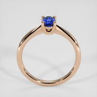 0.70 Ct. Blue Sapphire Ring, 18K Rose Gold 3