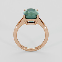 4.50 Ct. Bluish Green Sapphire Ring, 18K Rose Gold 3