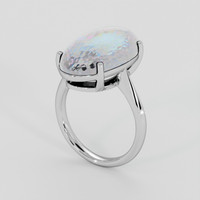 7.07 Ct. Multi Color Opal Ring, Silver 2