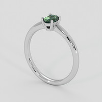 0.50 Ct. Green Sapphire Ring, Silver 2