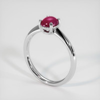 0.94 Ct. Pinkish Red Ruby Ring, 10K White Gold 2