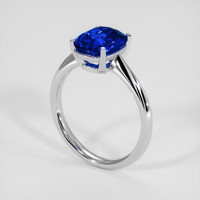 3.04 Ct. Blue Sapphire Ring, 10K White Gold 2