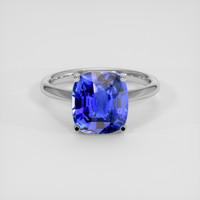 5.50 Ct. Blue Sapphire Ring, 10K White Gold 1