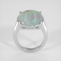 11.89 Ct. Multi Color Opal Ring, 14K White Gold 3