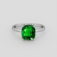 3.01 Ct. Tsavorite Garnet Ring, 14K White Gold 1