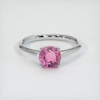 1.28 Ct. Pink Sapphire Ring, 14K White Gold 1