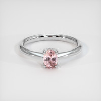 0.31 Ct. Padparadscha Sapphire Ring, 14K White Gold 1
