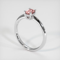 0.31 Ct. Padparadscha Sapphire Ring, 14K White Gold 2