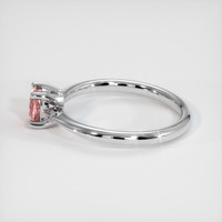 0.31 Ct. Padparadscha Sapphire Ring, 14K White Gold 4