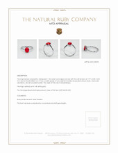 Ruby Ring 1.34 Ct., 14K White Gold Appraisal